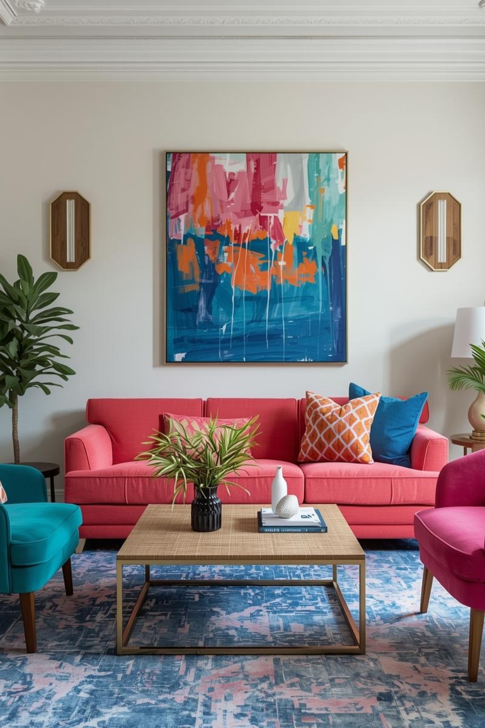 40 Colorful Home Decor Ideas That Instantly Refresh Your Living Room